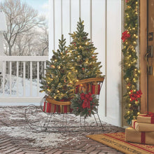 Member's Mark Decorative Sleigh with Pre-Lit Topiaries