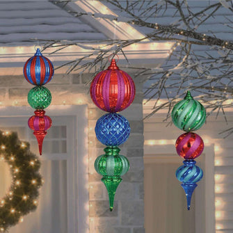 Member's Mark Jumbo Pre-Lit Shatterproof Ornament Stake Lights, Set of 3