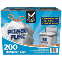 Member's Mark Power Flex 13-Gallon Tall Kitchen Trash Bags, 200 ct.