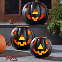 Member's Mark Pre-Lit Black Metal Jack-O-Lantern, Set of 3