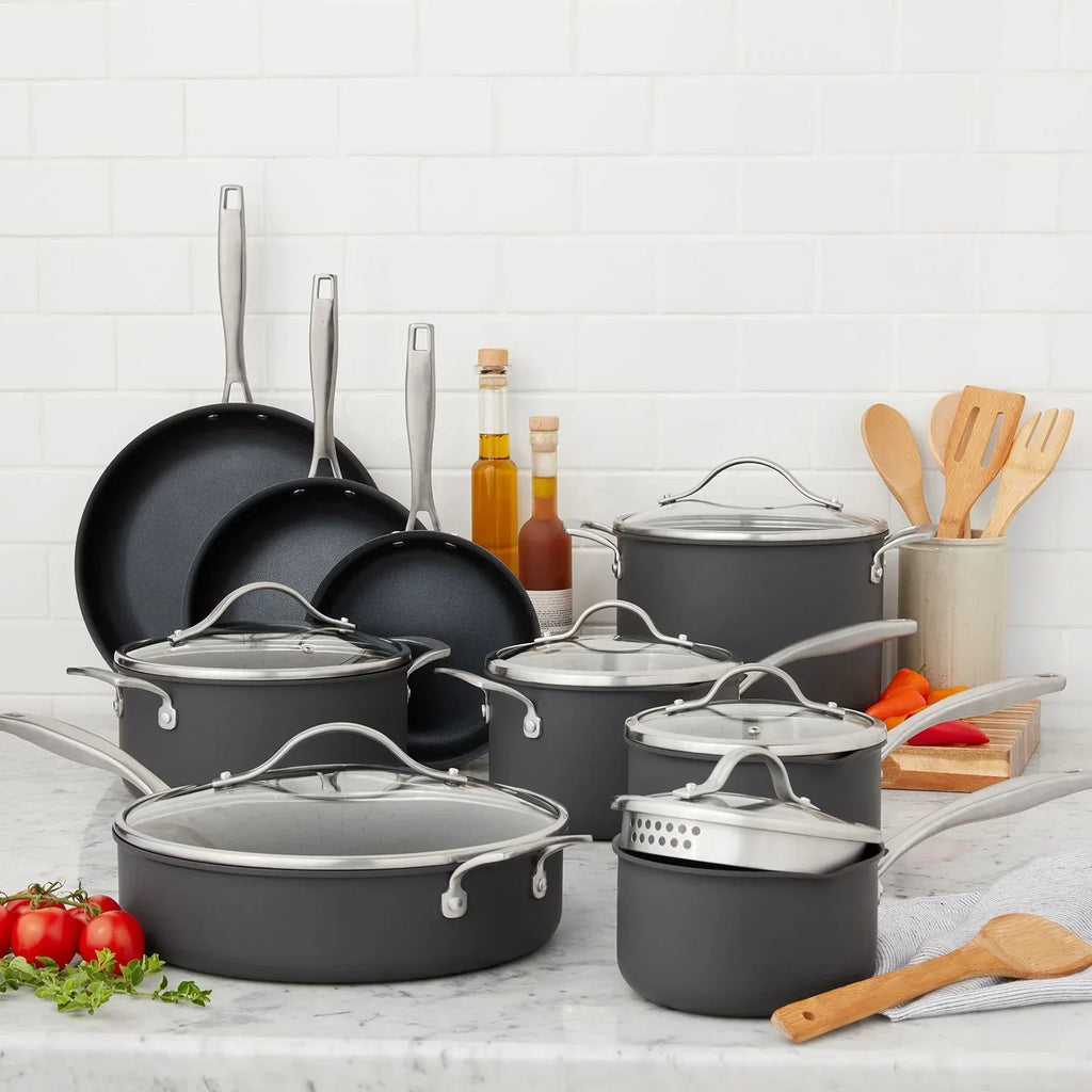 Member's Mark 15-Piece Hard Anodized Nonstick Aluminum Cookware Set ...