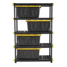 Member's Mark 27 Gallon Heavy-Duty Black and Yellow Storage Tote, 20.6" D x 30.6" W x 14.3" H, 1 pack or 4 pack - Brands For Less USA