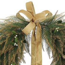 Member's Mark 32" Pre-Lit Cypress Wreath with Gold Shimmer