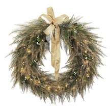 Member's Mark 32" Pre-Lit Cypress Wreath with Gold Shimmer