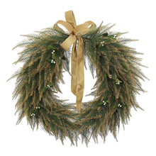 Member's Mark 32" Pre-Lit Cypress Wreath with Gold Shimmer