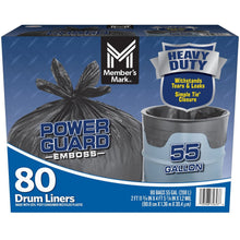 Member's Mark Heavy Duty 55-Gallon Drum Liner Trash Bags, 80 ct.