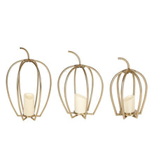 Member's Mark Iron Pumpkins with LED Candles, Set of 3