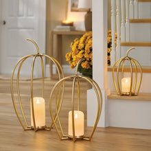 Member's Mark Iron Pumpkins with LED Candles, Set of 3