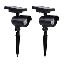 Member's Mark Matte Black LED Solar Spot Lights, 2-pack