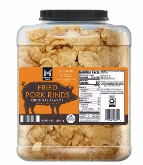 S M Rind Member's Mark Original Fried Pork Rinds, 16 oz.– Brands For Less USA