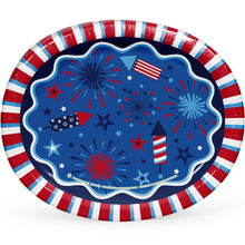 Member's Mark Patriotic Oval Paper Plates, 10" x 12", 50 ct.