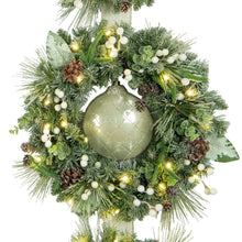 Member's Mark Pre-Lit 3 Wreath Flocked Door Hanger