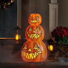 Member's Mark Pre-Lit Flickering Jack-O-Lanterns, Set of 3