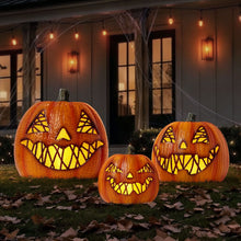 Member's Mark Pre-Lit Flickering Jack-O-Lanterns, Set of 3