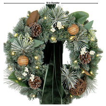 Member's Mark Pre-Lit Wreath Décor with Evergreen Velvet Sash