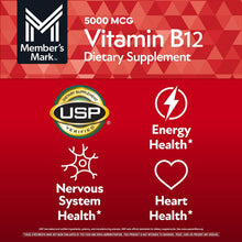 Member’s Mark Vitamin B12 Quick Dissolve Tablets, 5000 mcg, Cherry, 300 ct.