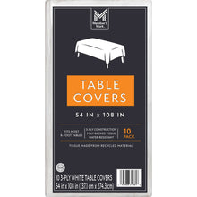 Member's Mark White 3-Ply Tissue Tablecovers, 54" x 108", 10 pk.