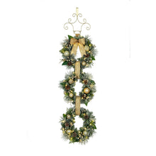 Member's Mark Pre-Lit Flocked Three Wreath Door Hanger
