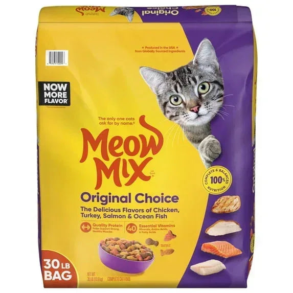 Meow Mix Original Choice Dry Cat Food, 30 lb. Bag– Brands For Less USA