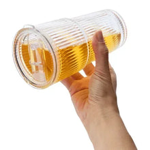 MesaRibbed20oz.GlassCupswithLidsandStraw_4-pack2 - Brands For Less USA