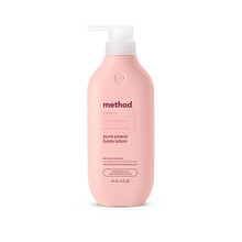 Method Body Lotion, Pure Peace, Rose Water, Peonies + Pink Sea Salt notes, 24 Hours of Moisture, 14 oz (PACK OF 3 )