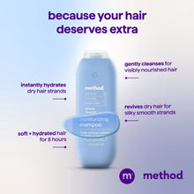 (3 PACK ) Method Moisturizing Shampoo, Simply Nourish - Hydrates and Revives Dry Hair, Safe for Color-Treated Hair – Sulfate Free and Cruelty Free - 14 oz