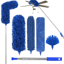 Microfibre Duster for High Ceilings, Duster for Cleaning Fan Cobweb, 100" Telescopic Extension Pole Kit, Reusable Duster, Washable Lightweight Duster for Ceiling Fan Webs, Blinds - Brands For Less USA