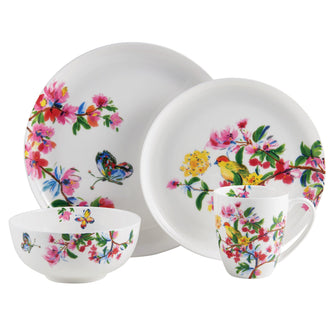 Mikasa Butterfly Garden Bone China 16-piece Dinnerware Set