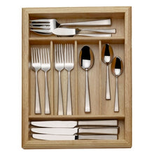 Mikasa Essex Satin 65-Piece Stainless Steel Flatware Set with Wood Caddy