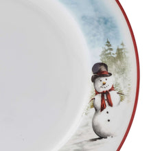 Mikasa Snowman Enchantment 12-Piece Bone China Dinnerware Set