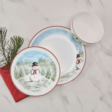 Mikasa Snowman Enchantment 12-Piece Bone China Dinnerware Set