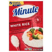 Arroz blanco instantáneo Minute, ligero y esponjoso, sin gluten, 14 oz 