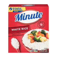 Arroz blanco ligero y esponjoso instantáneo Minute, 72 oz.