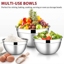 Mixing Bowls with Lids Set of 5, Vesteel Stainless Steel Mixing Bowls Metal Nesting Salad Bowls, Size 4.5, 3, 1.5, 1, 0.7 QT Great for Cooking, Baking, Serving - Blue