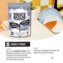 Molly's Suds Dish Detergent Powder, Unscented, 120 Loads, 79 oz.