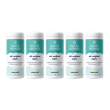 MomRemedy Hydrogen Peroxide All-Surface Cleaner and Stain Remover Wipes, Lemon, 30-count, 5-pack