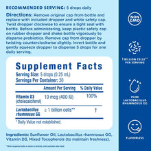 Mommy's Bliss Baby Probiotic Drops + Vitamin D, Supports Digestive Health and Immunity, 400IU Vitamin D for Healthy Bone Development, Newborns +, Flavorless, 0.34 Fl Oz (30 Servings)
