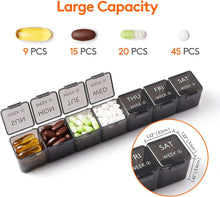 Pastillero mensual, 28 días, compacto y portátil para padres ancianos y pacientes (28 compartimentos). 