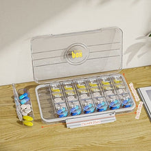 Monthly Pill Organizer, 28 Days, Compact, Portable for Elderly Parents, Patients (28 Grids)