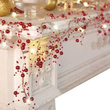Morttic-Christmas-Festive-Lighted-30LED-Berry-Beaded-Garland-for-Indoor-Decorati - Brands For Less USA