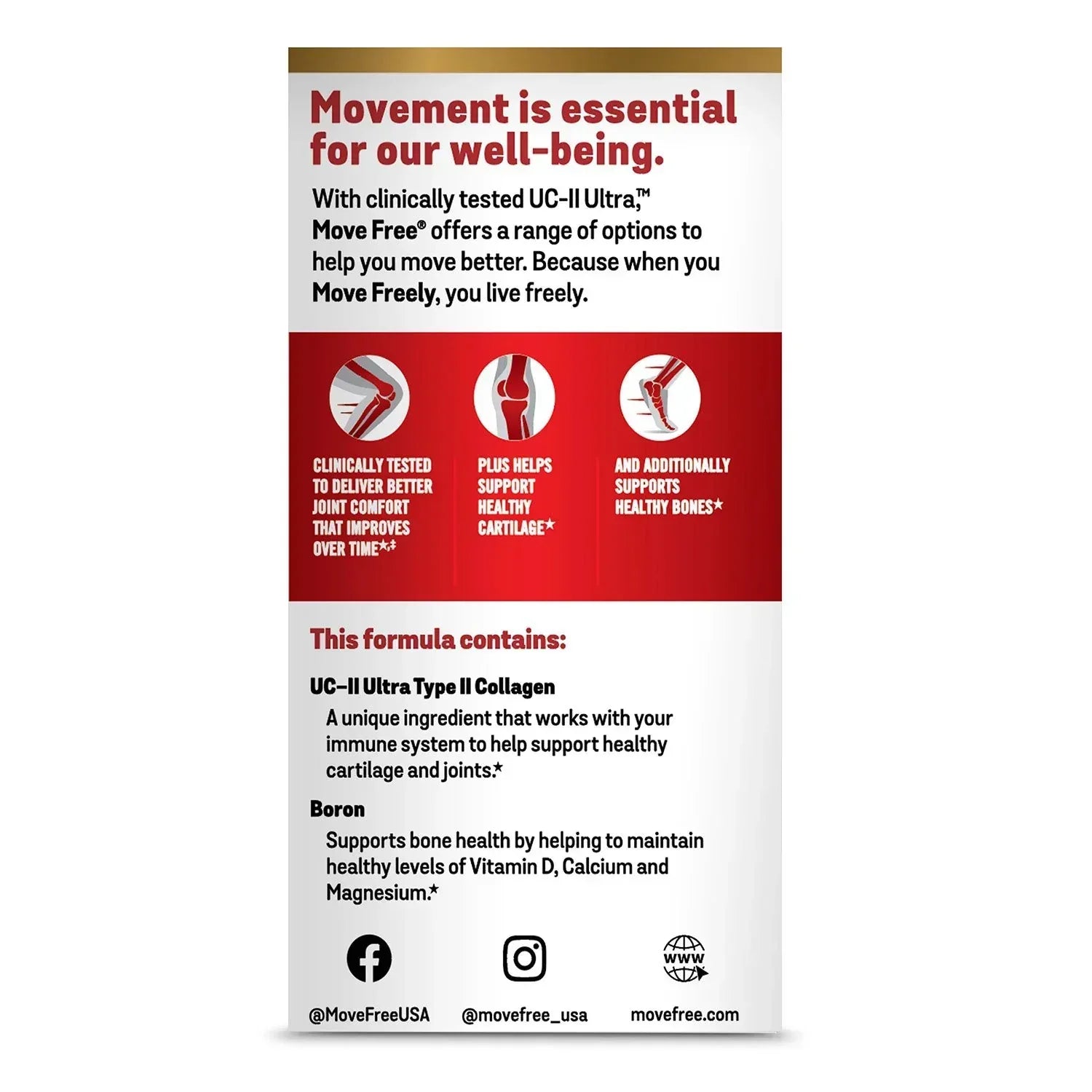 Move Free Ultra Triple Action Joint Health Support Tablets 75 ct ...
