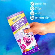 Mr. Bubble Fizzy Tub Colors, Fragrance Free, Waterfall Cap, 150 Count