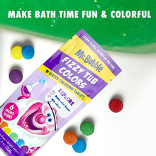 Mr. Bubble Fizzy Tub Colors, Fragrance Free, Waterfall Cap, 150 Count