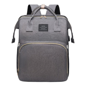 Multifunctional Diaper Bag Backpack, Large Capacity, Changing Station, Insulated Pocket, for Moms/Dads, Boys/Girls (Gray)