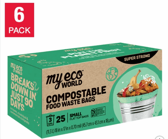 MyEcoWorld 3-gallon Compostable Food Waste Bag, 150-count