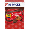 RITZ Drizzled Minis Fudge Crackers, Lunch Snacks for Kids and Adults, 10 Snack Packs