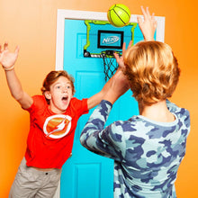 NERF Pro Hoop Basketball Set - Includes Mini Nerf Basketball - Steel Rim for Dunking - Over The Door