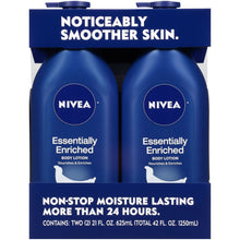 Loción corporal esencialmente enriquecida NIVEA, 21 fl. oz., paquete de 2. 