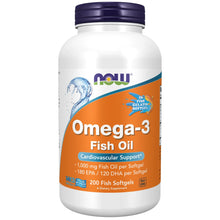NOW Foods, Omega-3 Fish Oil, 1,000 mg, 180 EPA - 120 DHA