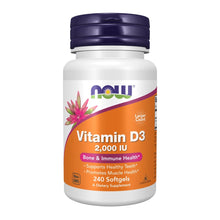 NOW Foods, Vitamin D-3, High Potency, 125 mcg (5,000 IU), 120 Softgels